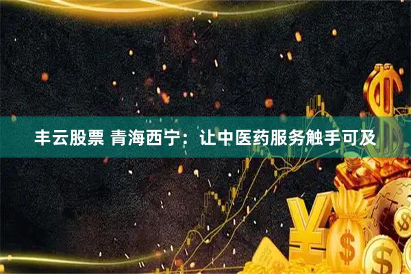 丰云股票 青海西宁：让中医药服务触手可及